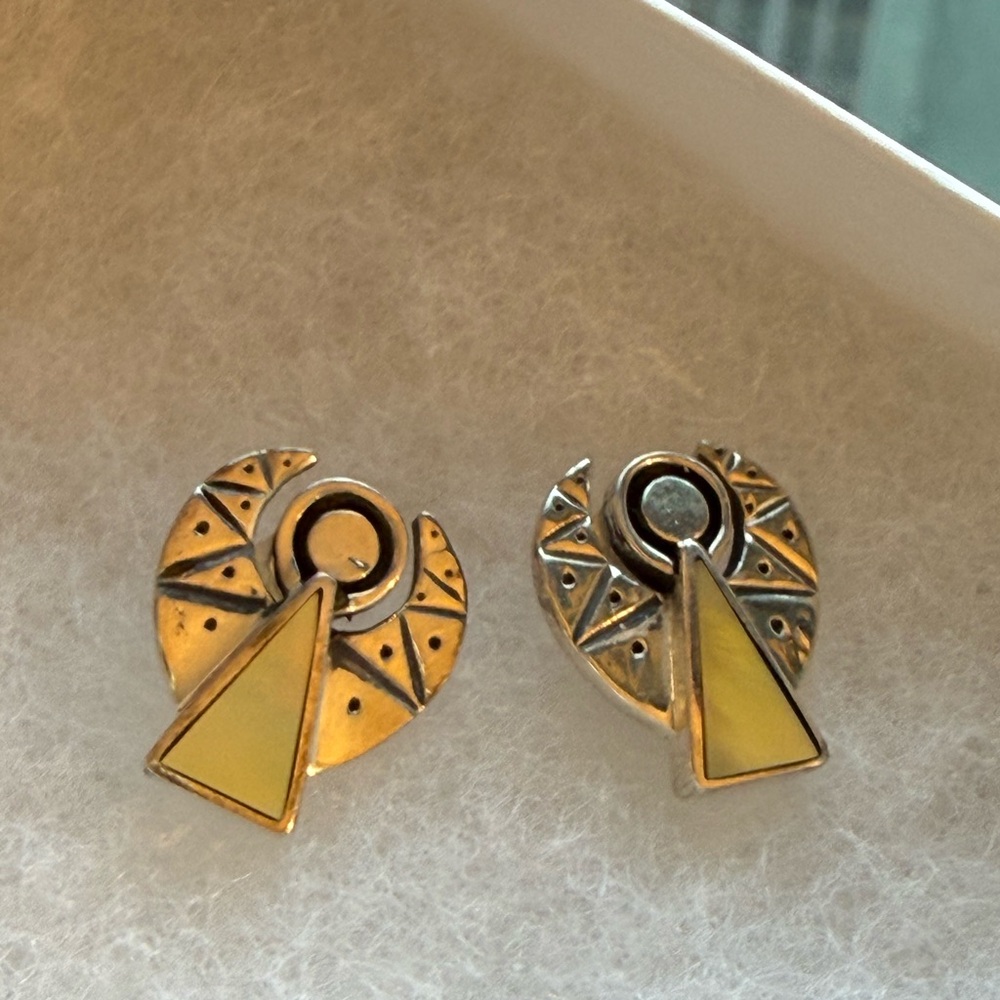 Silver Angel Stud Earrings